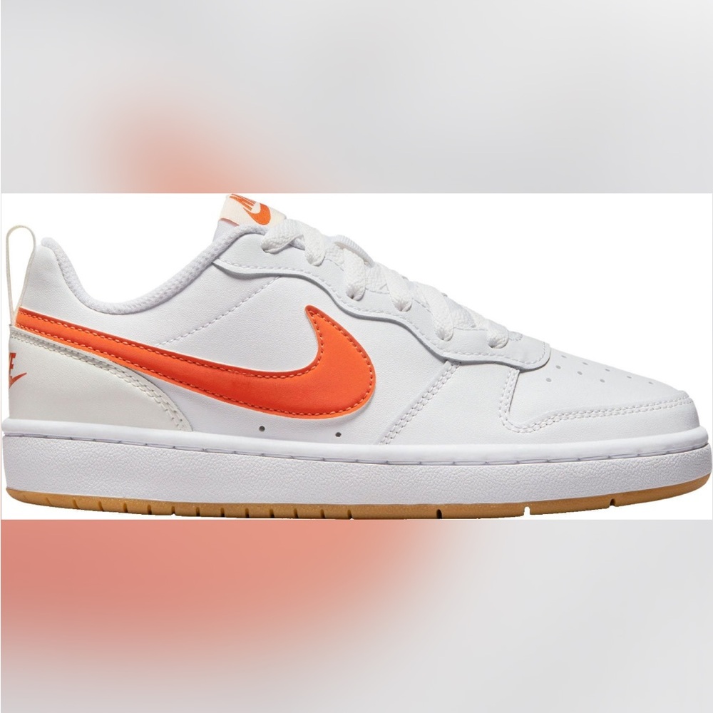 Nike White and Bright Orange Athletic Shoes